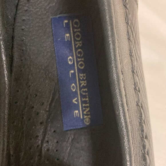 Men\'s Giorgio Brutini NWOT Black Genuine Leather Loafers 7.5D main image 9